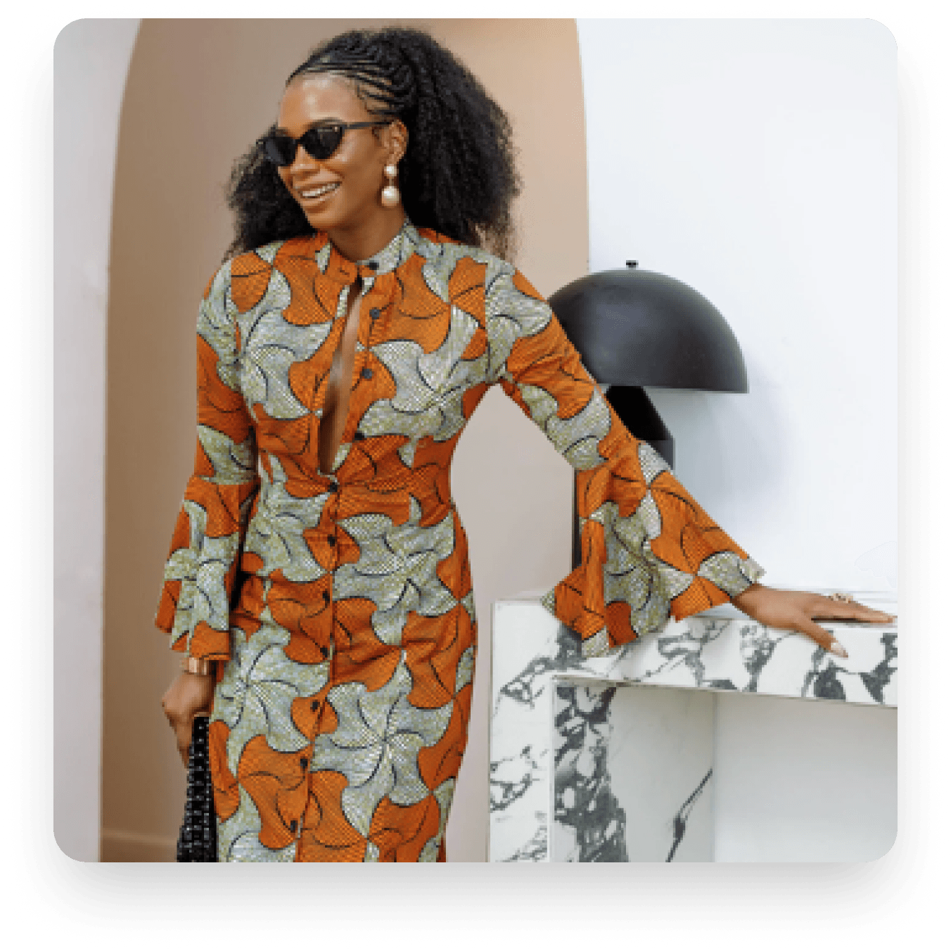 African fashion model