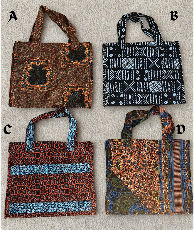 Handmade Totes with authentic African print